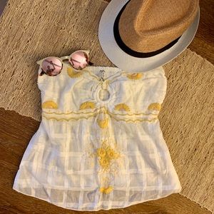 Free People Sunflower Tube Top